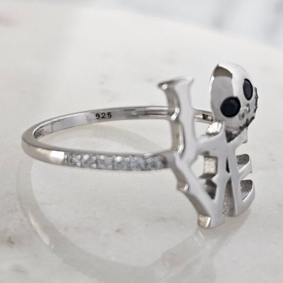RARE Jack Skellington Love Ring, Nightmare Before - 925 Sterling Silver Disney - Picture 2 of 3